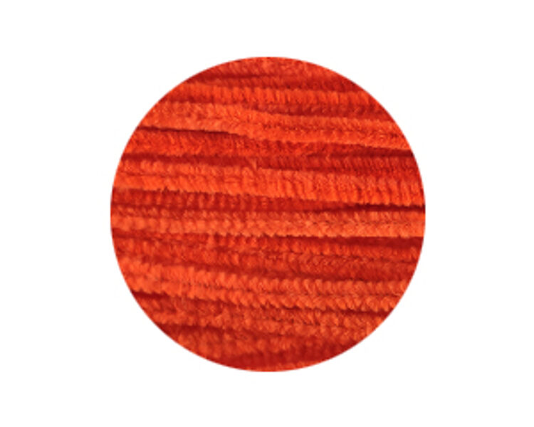 Stieplītes pūkainas d.6mm*30cm, oranžas, 40gab.