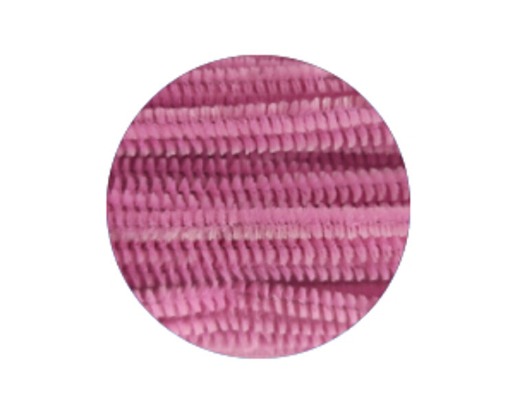 Stieplītes pūkainas d.6mm*30cm, rozā krāsā, 40gab.