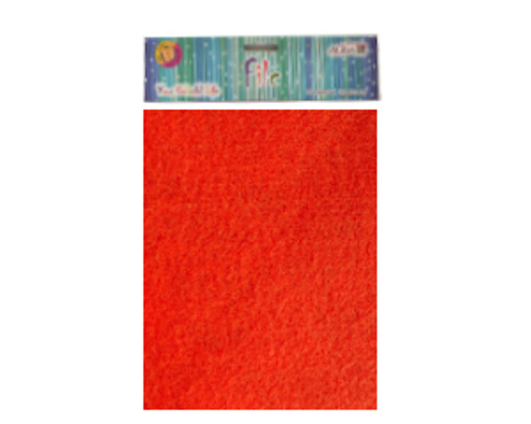 Filcs A4, sarkans, 10 loksnes, WKF-082-0444