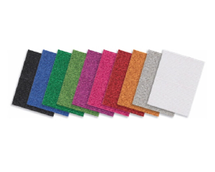 Gofrēts kartons, A4, 265 g/m3, 10 metāliskas krāsas, Aliga