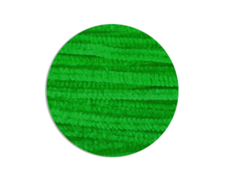 Stieplītes pūkainas d.6mm*30cm, gaiši zaļas 40gb.