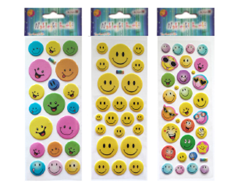 Dekors uzlīmes smaidiņi MIX, Aliga NKB-5343