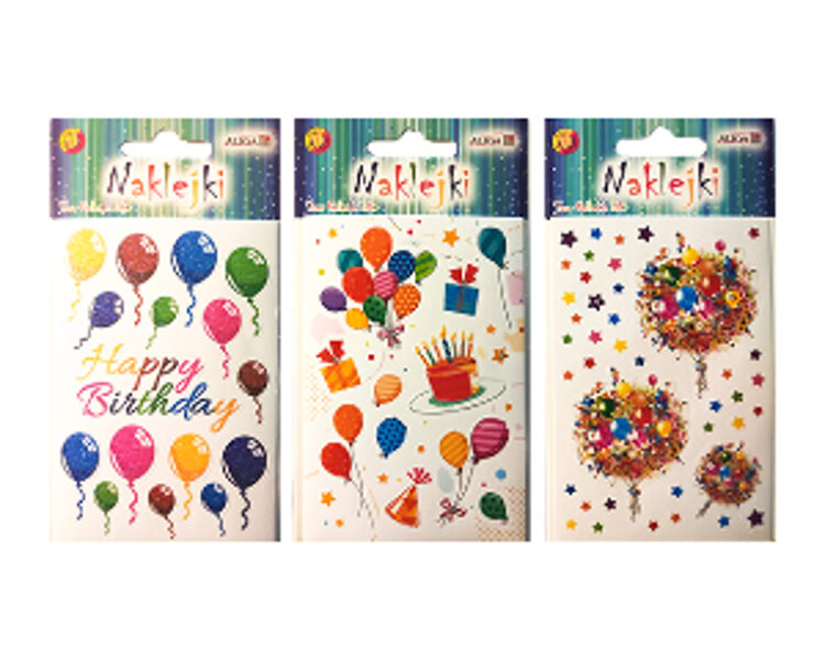 Dekors uzlīmes baloni 8x12cm, Aliga NK-8948