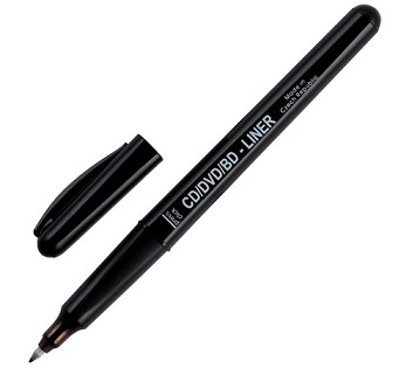  Marķieris perm. CD/DVD, konisks,1mm, melns, Centropen, 