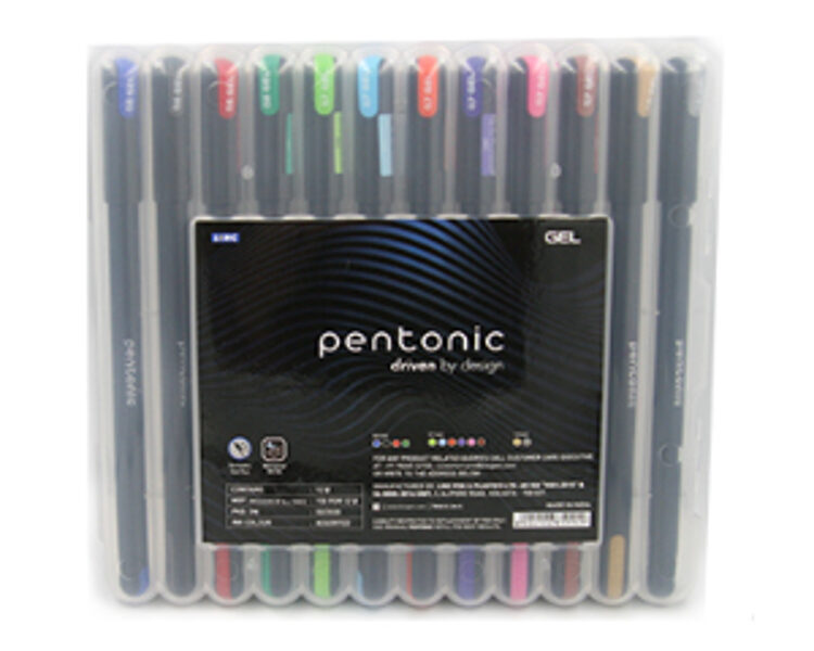 Pildspalvas gēla, 0.6-1.0mm, 12krāsas, Linc Pentonic