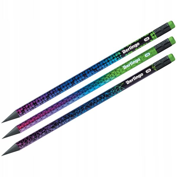 Zīmulis parastais HB,ar dzēšgum.,melns koks, ar dzēšg., 1gb., Berlingo Skyline