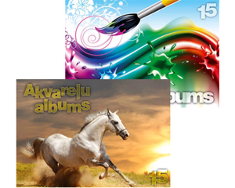 Albums akvareļu, 15 lapas, A3, PAS 4387
