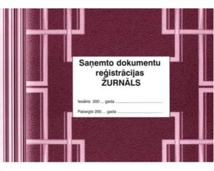 Saņemto dokumentu reģistrācijas žurnāls, A4Z, 48 lapas 