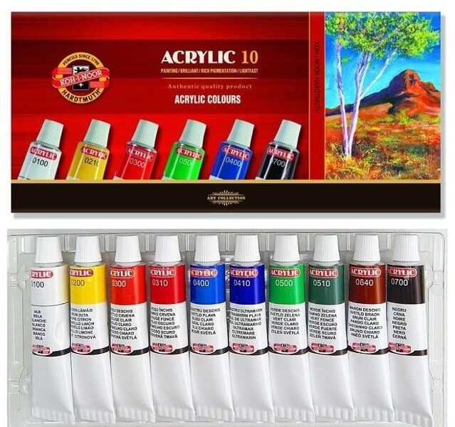 Akrila krāsa 10kr.* 16ml, Koh-i-noor, KOHI 21458