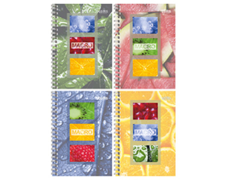 Klade A5/96 lapas, rūtiņu, ar spirāli, MACRO Osiris, JT 8635