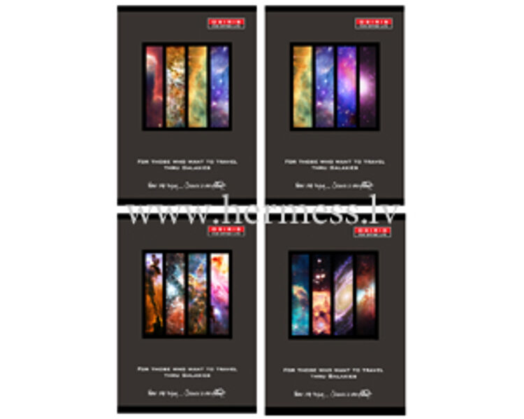 Klade A5/96 lapas, rūtiņu, Cieti lakoti vāki, Galaxies, JT 2497 