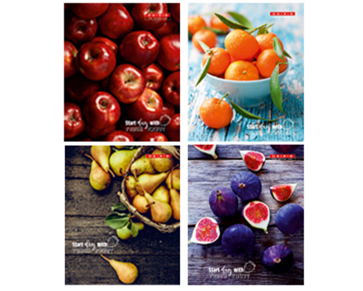 Klade standarta 48 lapas, 165*205mm, līniju, Fresh Fruits JT 0068