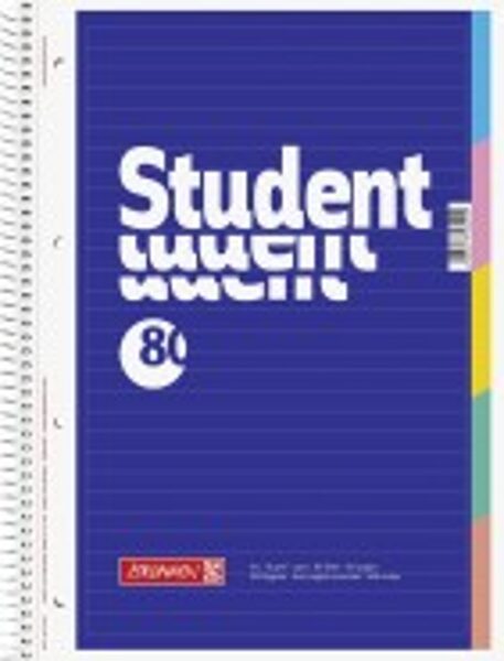 Klade A4 ar sadalītājiem, līniju, 80 lapas