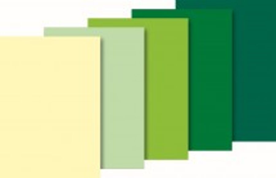 Zīdpapīrs 50x70cm, zaļi toņi, 10gab.