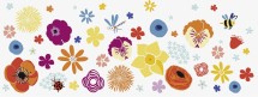 Dekoratīva uzlīme logiem 2m Ziedi