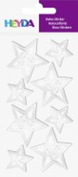 Dekoratīvas uzlīmes Zvaigznes, sudraba