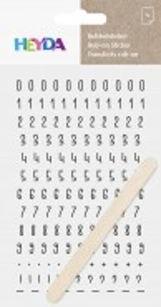 Uzlīmes dažādām virsmām Numbers, melnas