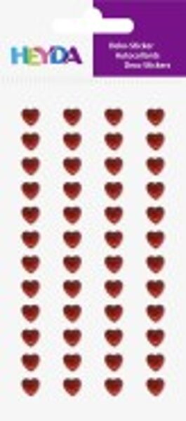Uzlīmes ar kristāliņiem Sarkanas sirsniņas, 48gab.