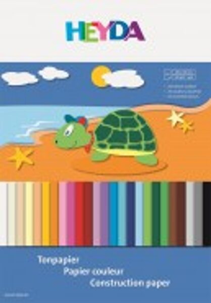 Krāsaina papīra komplekts 24x34cm, 130gsm, 25gab.