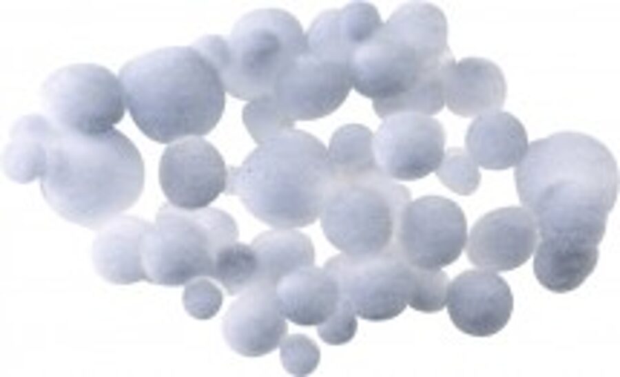 Pomponi 8-20mm, balti, 100gab.