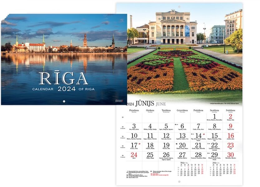 Rīga - sienas kalendārs 2024